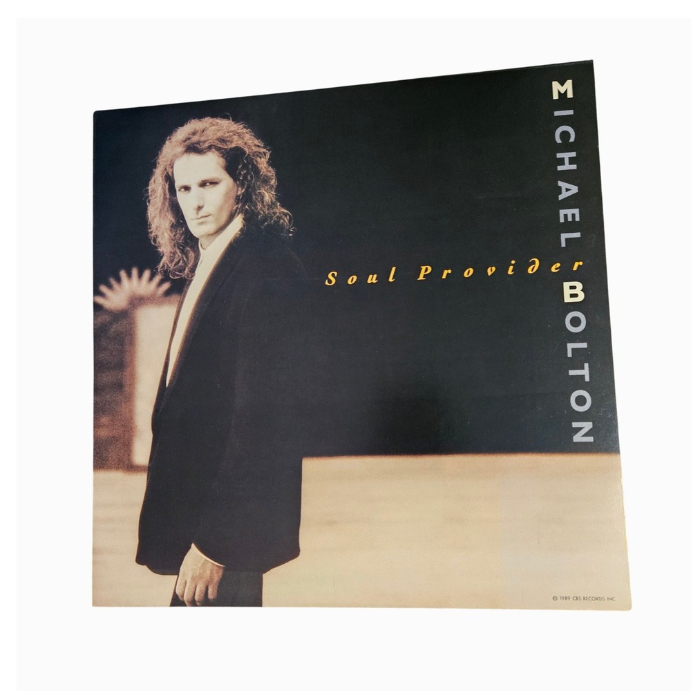 Michael Bolton Soul Provider 12x12 Double Sided Promo Flat Album Poster VTG 1989